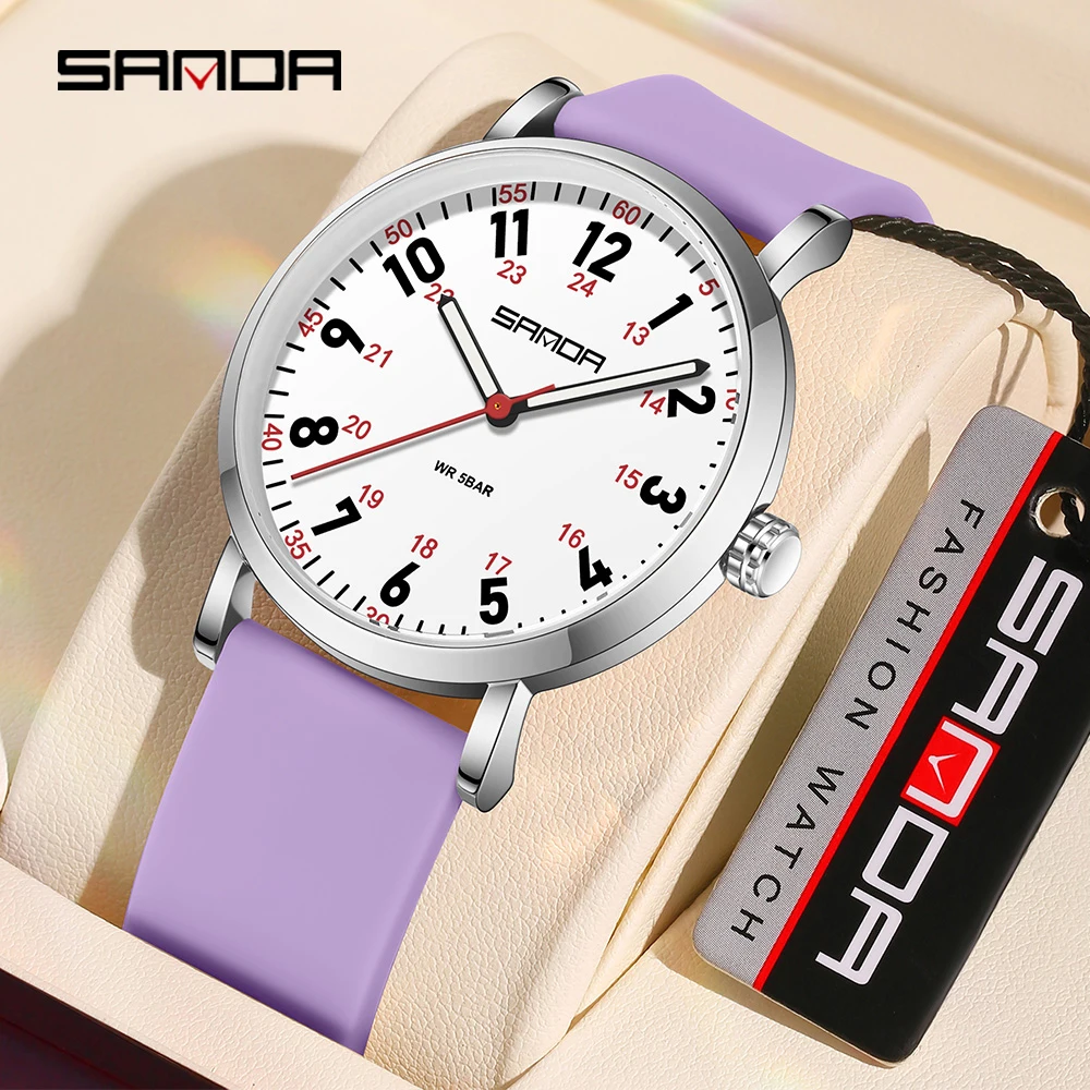 SANDA New 3267 Light Luxury Fashionable Student Quartz Watch Waterproof Simple Temperament Casual Women's Watch