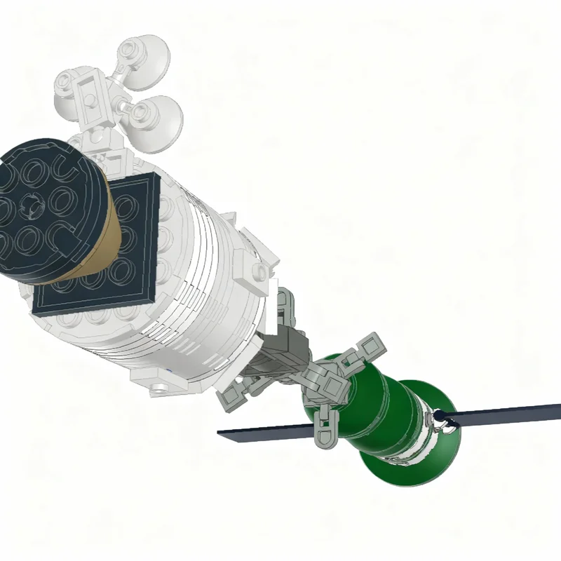 169pcs MOC Space Apollo-Soyuz ASTP-1975 Model Building Blocks Toys Craft Collection Display 3D Art Brick Creative DIY Birthday