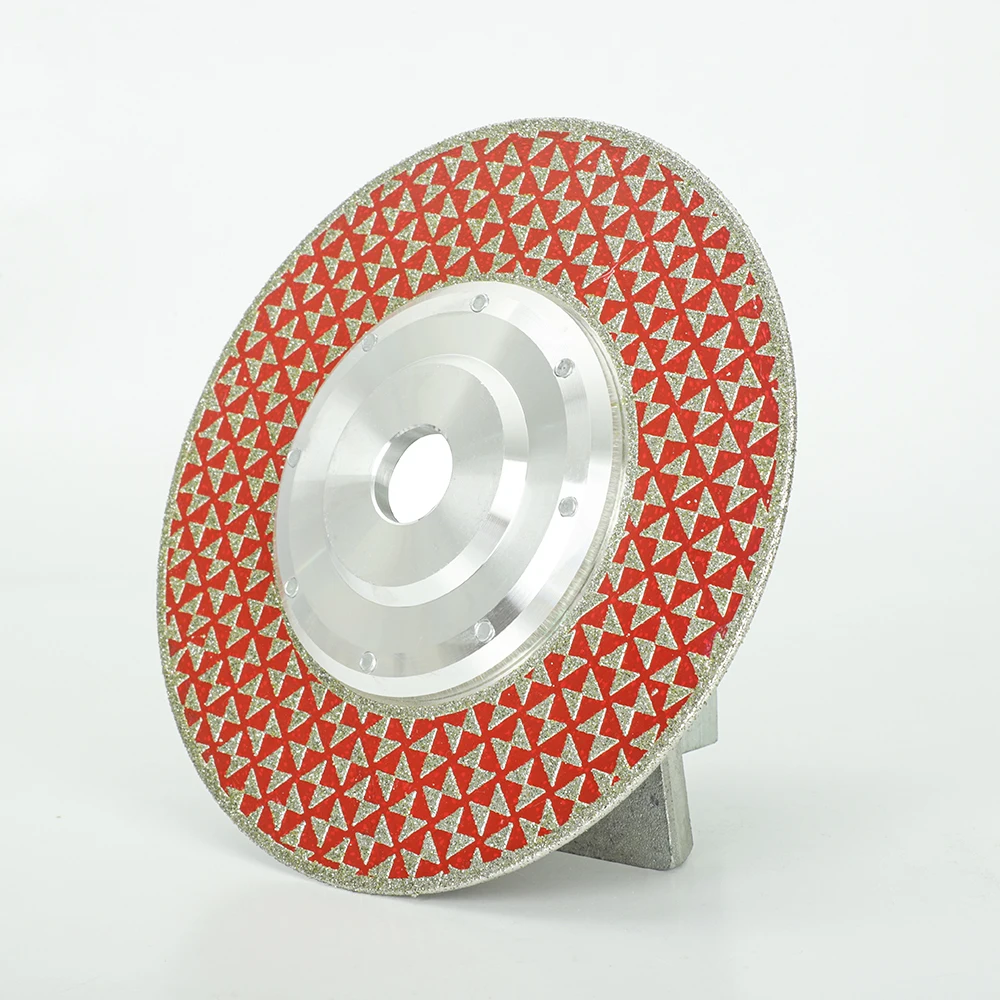 

9"230mm Hole 22mm Red Electroplated Diamond Cutting Disc Star Grinding Disc Stone Concrete Grinding Pad Diamond Cutting Disc