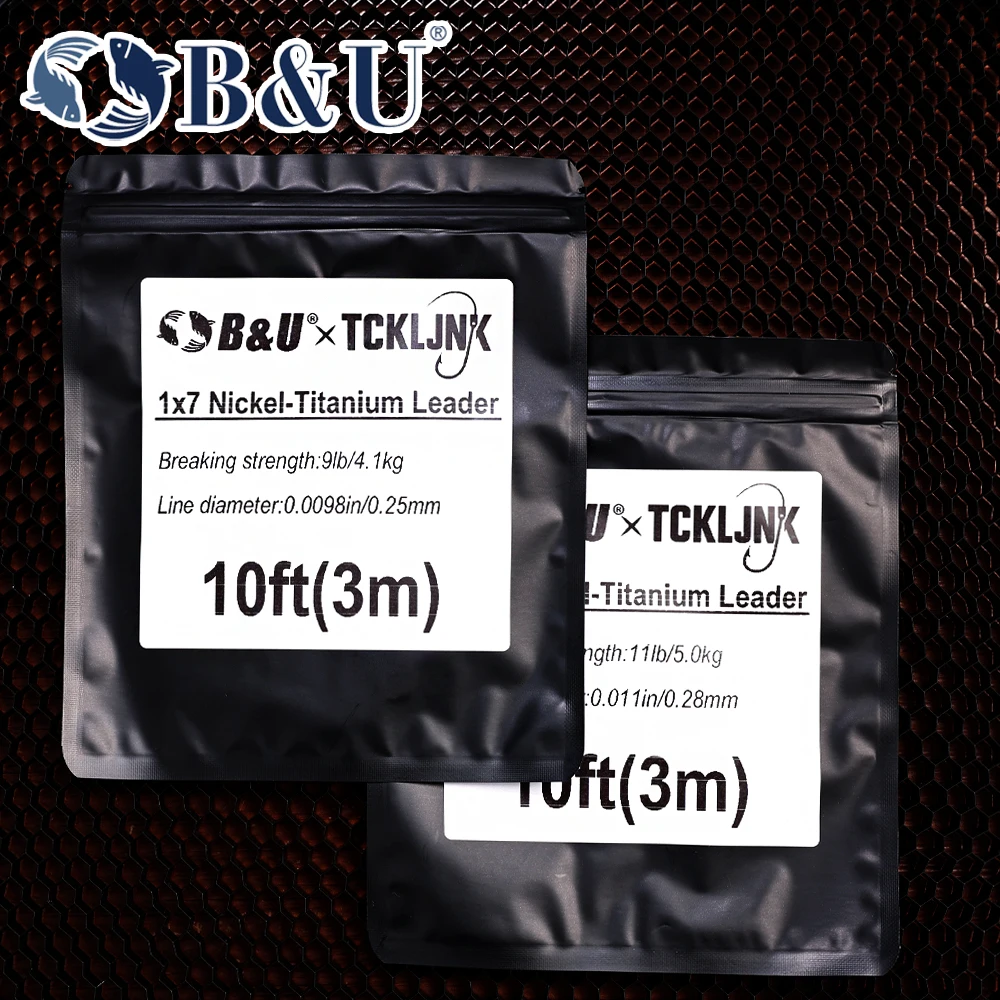 B&U Nickel-Titanium Vorfachdraht 0,28mm Weich Knotbar Predator-Angelschnur für Hecht, Musky, Zander