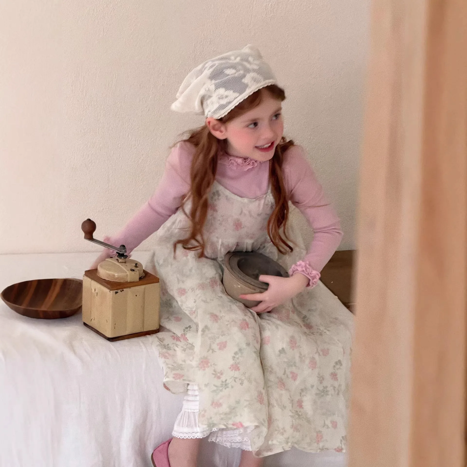 

Girls Floral-print Camisole Dress 2026 Spring Summer New Children Clothing Girls Sweet Versatile Layer Suspender Dress