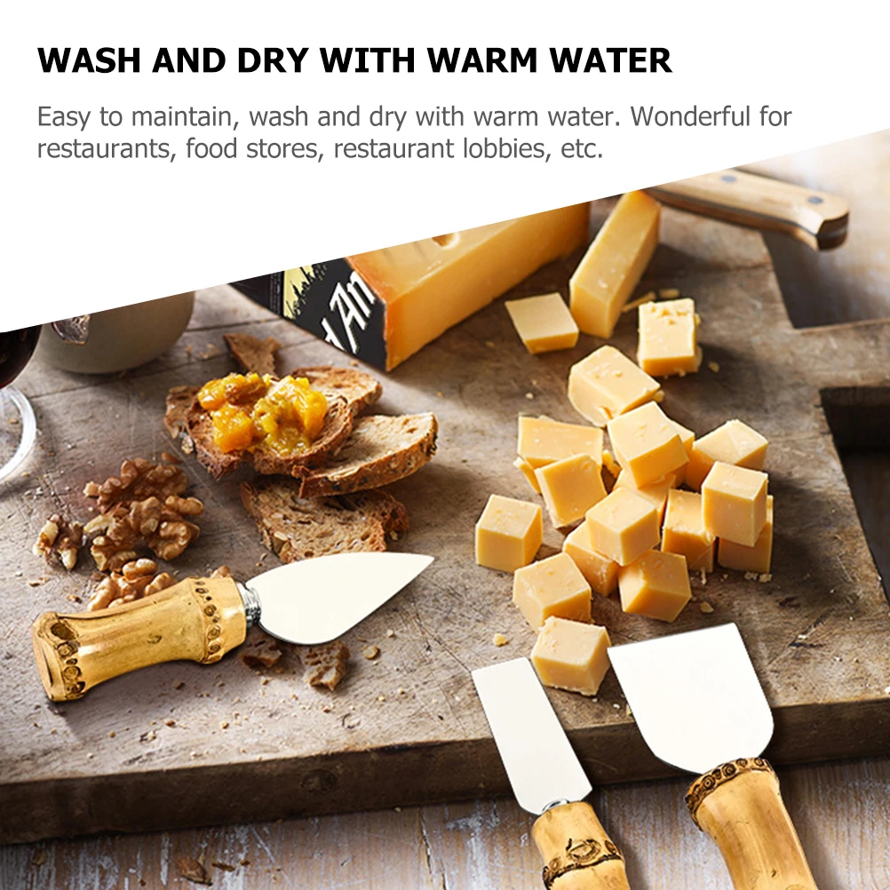 

Bamboo Handle Cheese Knife Set Kitchen Utensil for Tool Slicer Grater Portable