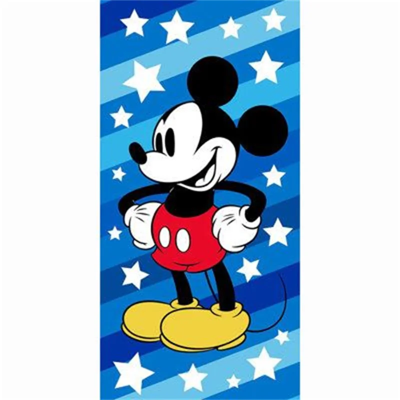 Mickey Minnie Cute Beach Towel Cartoon Bath Towel Children Birthday Gift for Travel Picnic Beach Swimming Pool Adult Women Girls