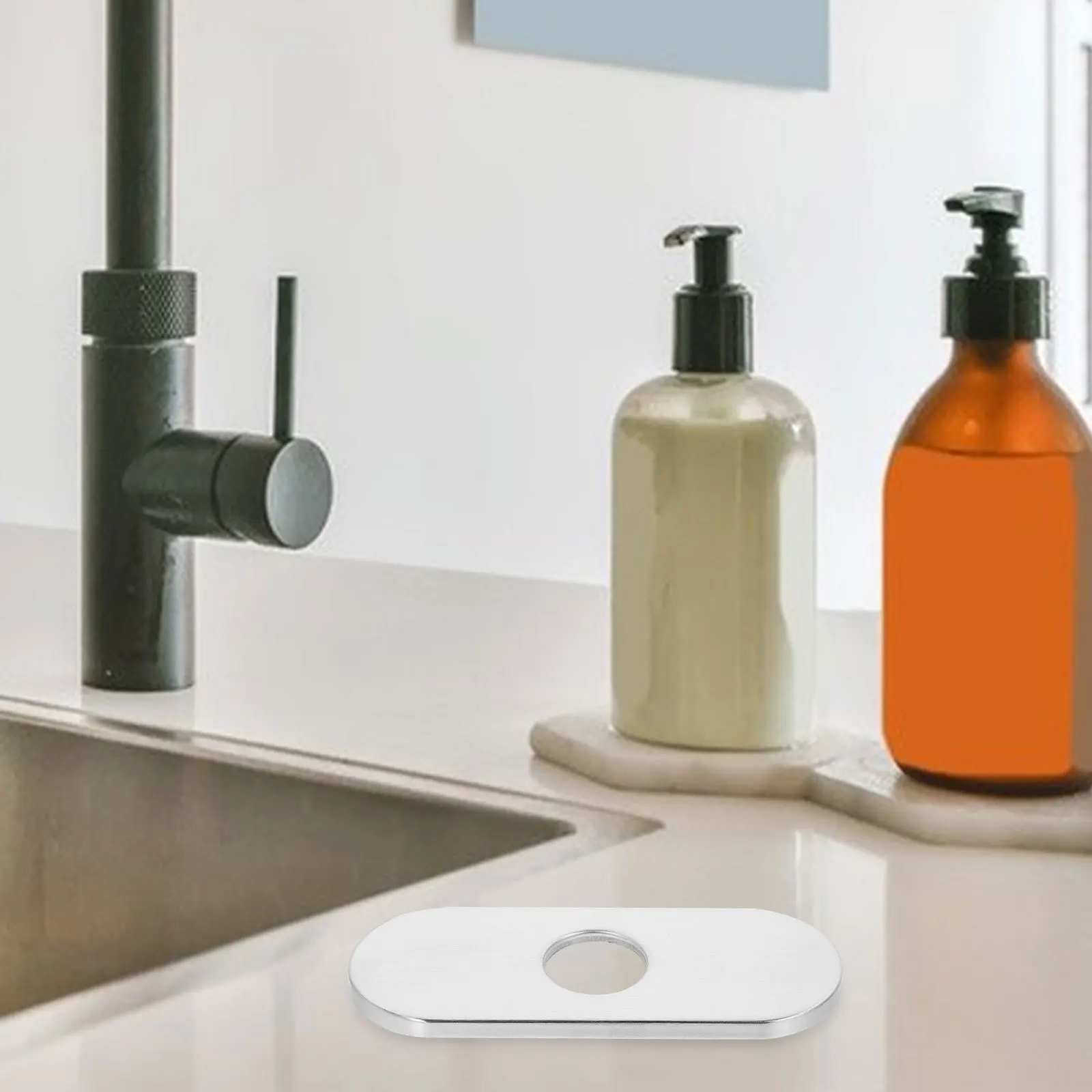 

Крышка отверстия для кухонной раковины, крышка отверстия для смесителя, палубная пластина из нержавеющей стали, прочная декоративная сменная пластина для крана, домашняя