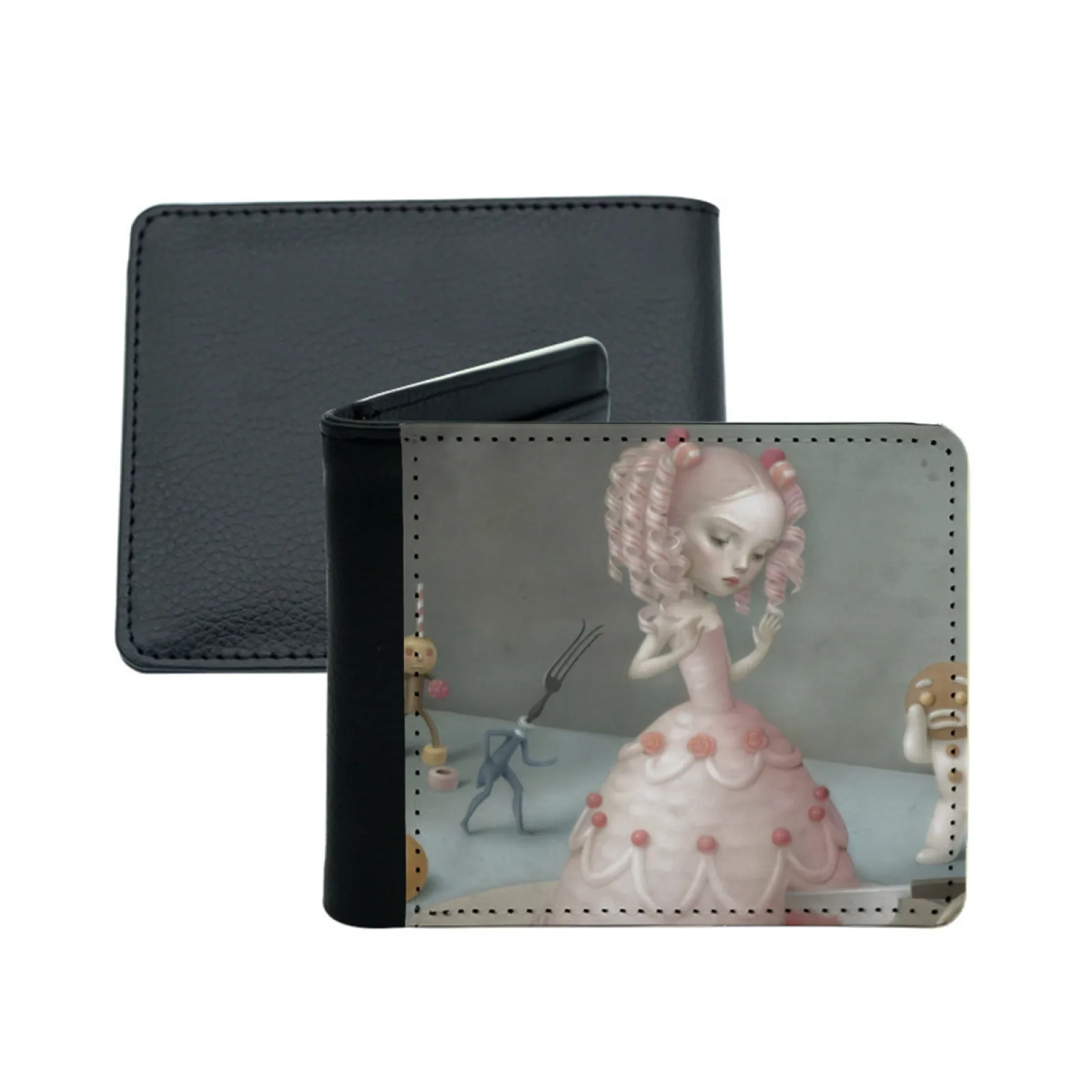 التنورة الوردية 2016 مارك رايدن قصيرة الرجال محافظ حامل بطاقة الائتمان الرجعية المحفظة الذكور محفظة من جلد Pu الوردي 2016