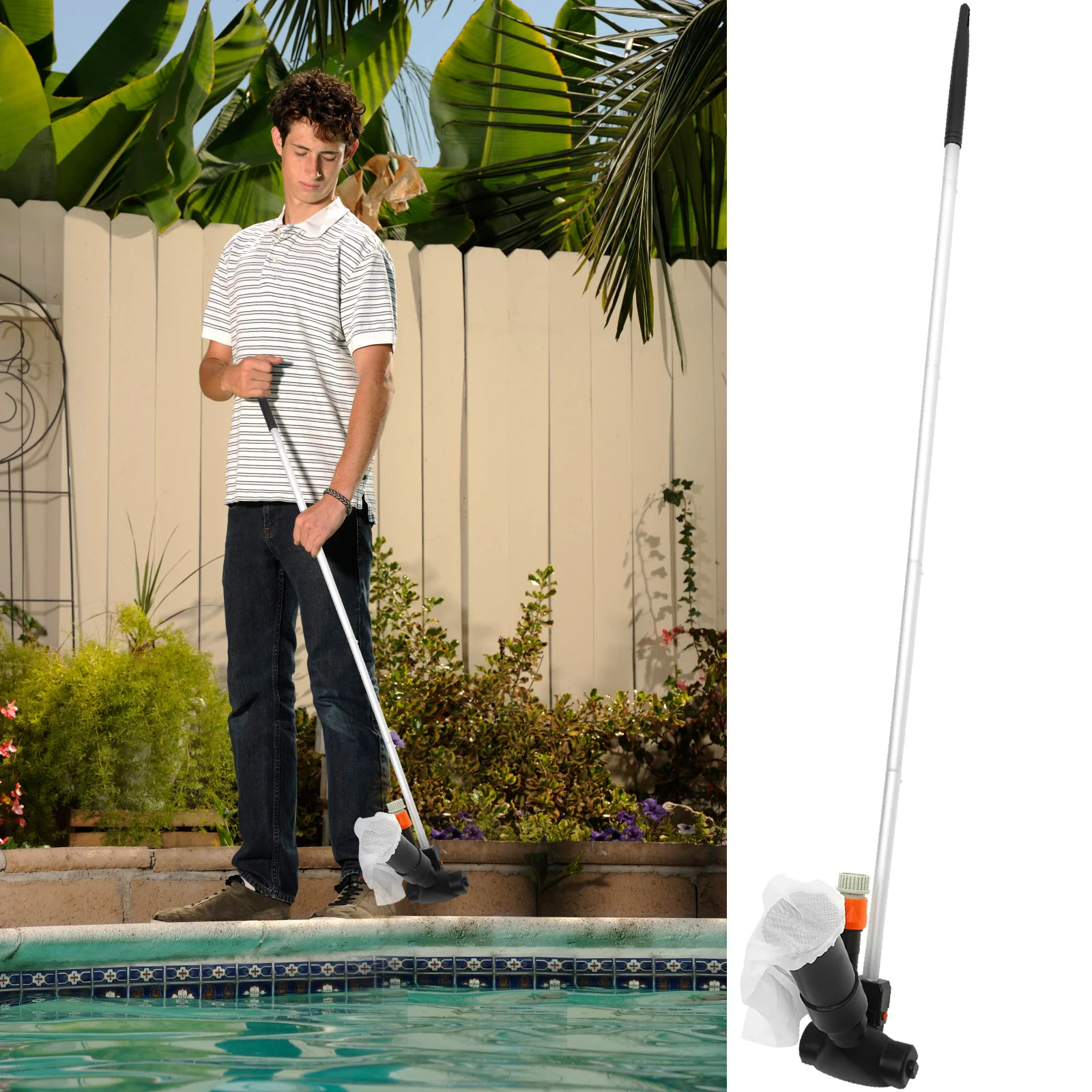 

1Set Pool Vacuum Jet Underwater Cleaner Durable Plastic Detachable Design for Pools Springs Ponds Fountains Pool Vacuum Brush