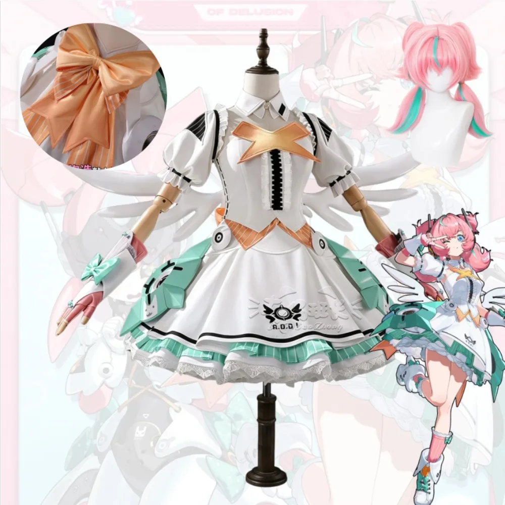 Zenless Zone Zero Aery Cosplay Costume Dress Wings Accessories Props Gloves Wig Set Halloween Stage Performance Outfit