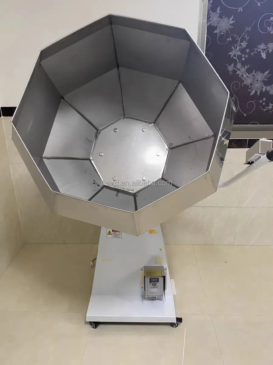 Pet Feed Seasoning Machine/Flavour Mixer Octagonal Drum Mixer/Automatic Food Snack Chips Popcorn Flavoring Machine