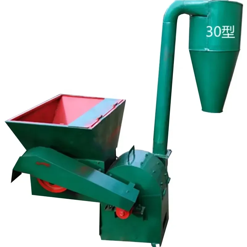 Automatic Feeding Wet and Dry Corn Straw Crusher Feed Crushing Machine Shakelong Dust Removal Animal Feed Hammer Mill