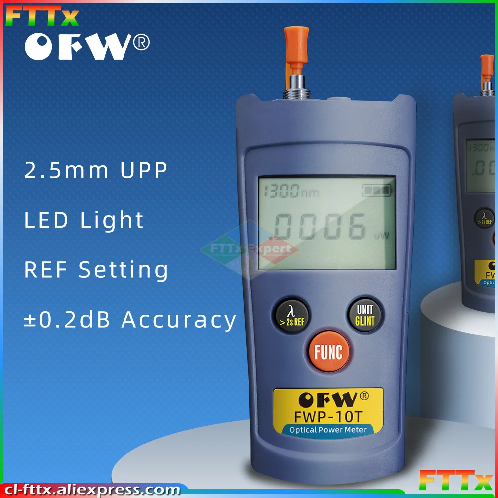 

New Fiber Optical Power Meter Optic Cable Tester -70~+6/ -50~+26dBm OPM FC/SC/ST Connector