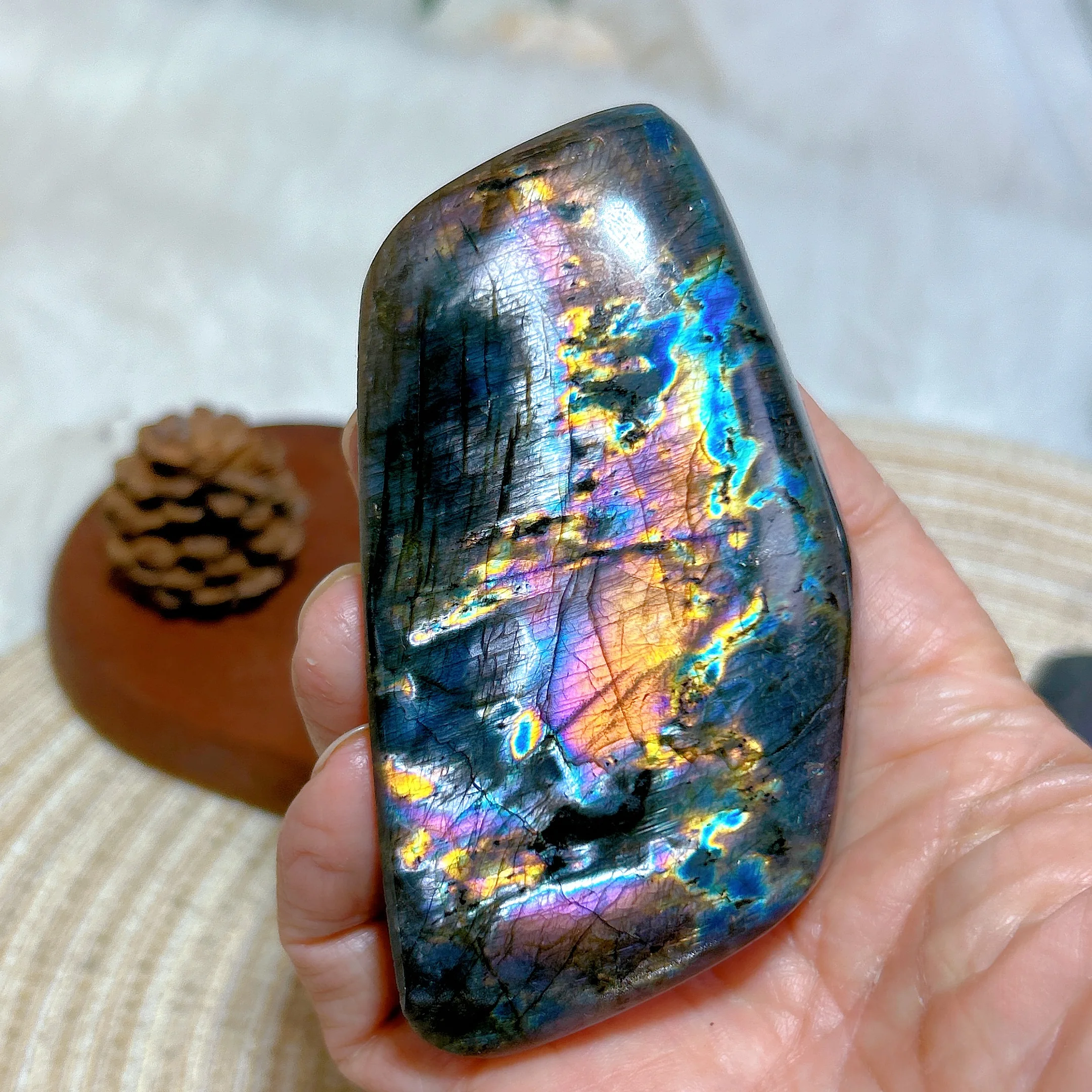 

Healing Natural Crystals Purple Blue Labradorite Free Form High Quality Gemstones Ore Mineral Home Decorations Room Decor Gifts