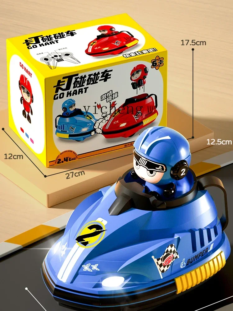 Tqh carro de pára-choque de controle remoto infantil menino brinquedo catapulta luta dupla legal deriva bolha kart