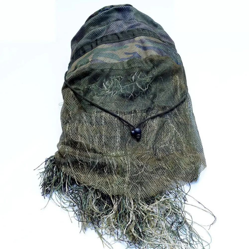 Jungle/Desert Face Mask Hunting Hats Ghillie Face Mask Hunter Headwear Hunting Blind Ropes 1.2M Gift Hunting Mask Accessories