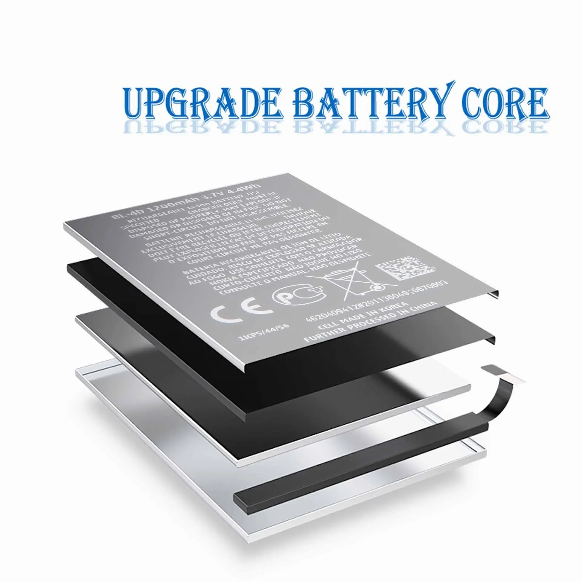 High Quality 1200mAh BL-4D Battery For Nokia N97mini N8 N8-00 E5 E5-00 E7 E7-00 T7 T7-00 702T N5 808 Battery BL4D BL 4D