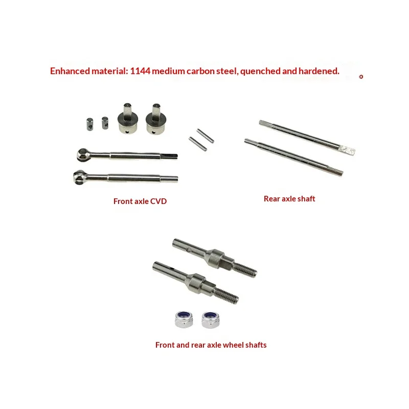 Verbesserte gehärtete Vorder-CVD, Hinterachse & Radachse für MJX 1/18 H18P RC Auto Ersatzteile