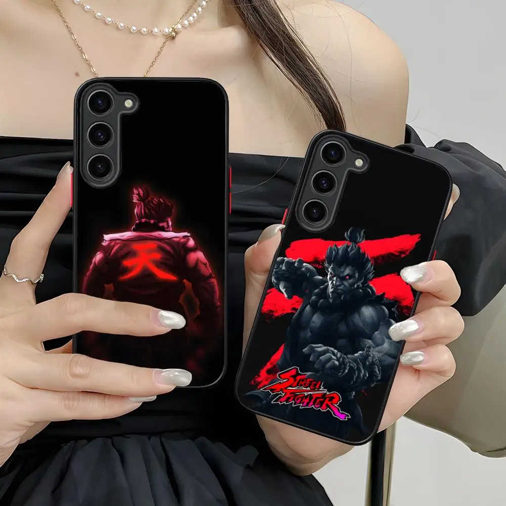 Street Fighter Akuma Phone Case for Samsung Galaxy S26 S25 S24 S23 S22 S21 Plus FE Ultra Skin Feel Shockproof Cover