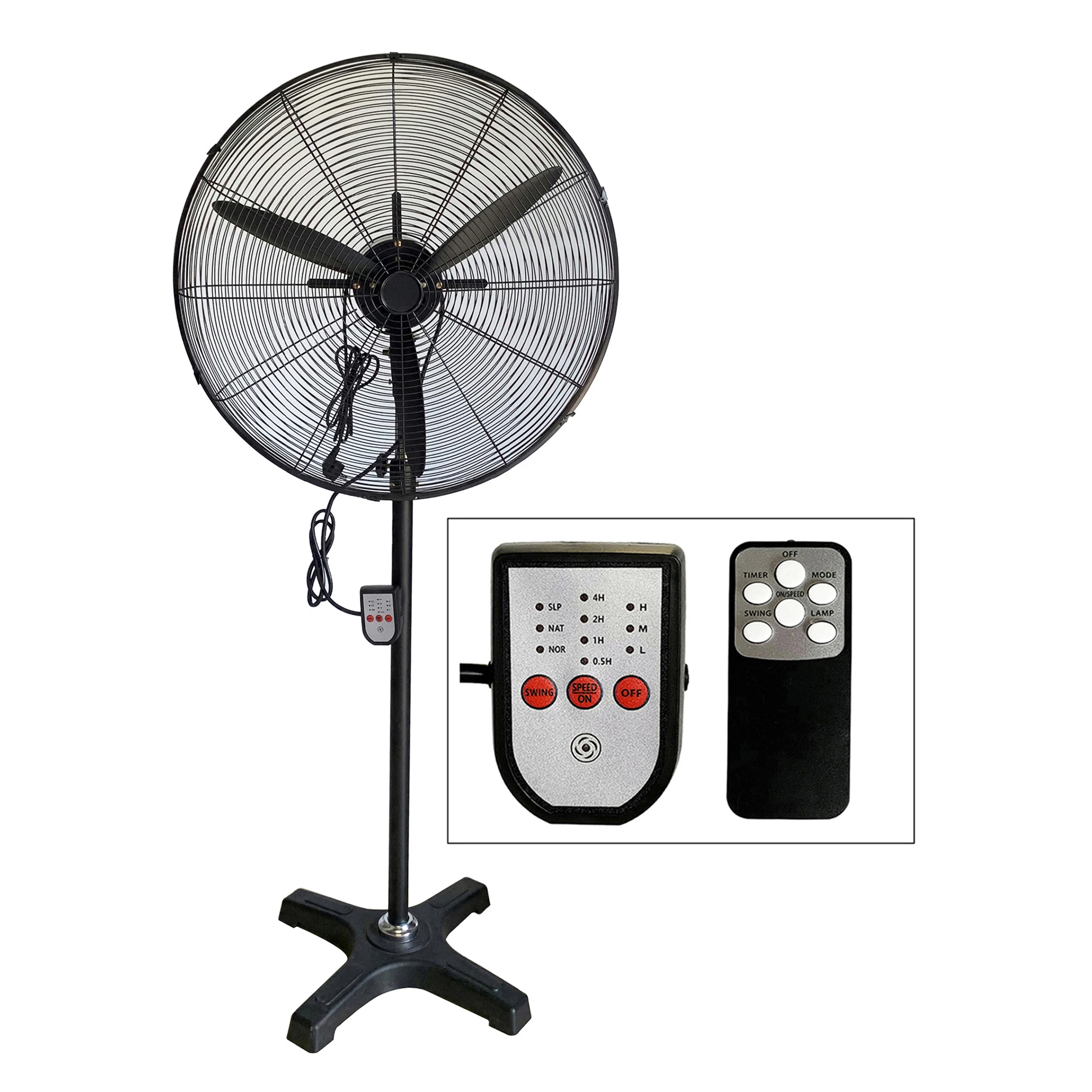 

Office Bedroom 360 Degree Big Oscillating Wall Mount Pedestal Fan Large Size Powerful Industrial Stand Fan With Remote Control