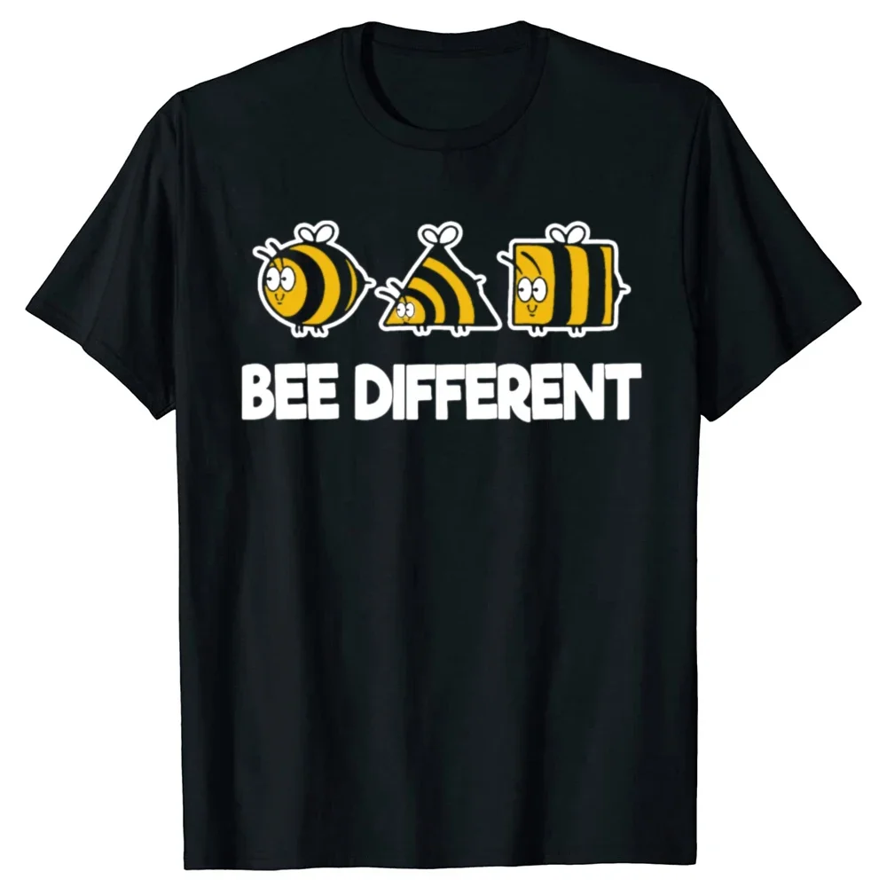 Bee Different Weird Unique Funny Beekeeper T-Shirt Mens T Shirts Streetwear Casual Daily Four Seasons T Shirt