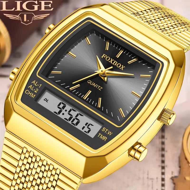 

FOXBOX Top Brand Luxury Women's Watches Fashion Waterproof Digital Watch Women Simple Elegant Bracelet Watch Gift For Women