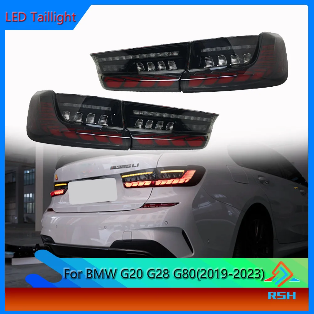 

For BMW 3 Series G20 G28 G80 Tail Light Assembly 19-23 Modified Dragon Scale LED Water Turn Taillight Plug And Play
