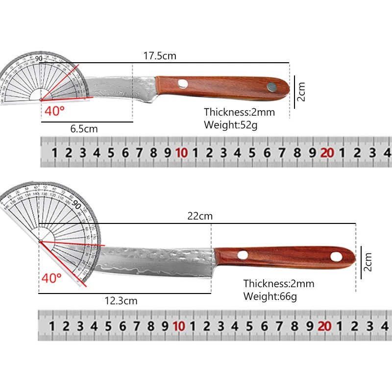 Damascus Steel Kitchen Knife Forged Chef Utility Knife Barbecue Steak Meat Cleaver Fruit Paring Fishing Cutting Tool with Sheath