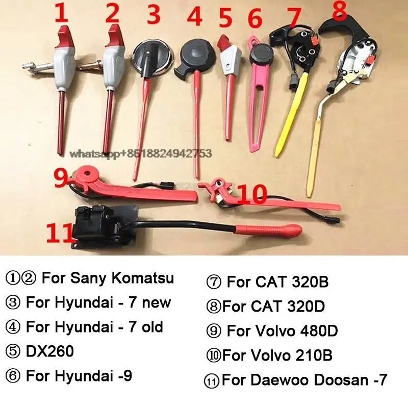 

Excavator for Sany for Komatsu for Volvo for Doosan Daewoo for Hyundai for Carter hydraulic pilot lock safety lock master switch