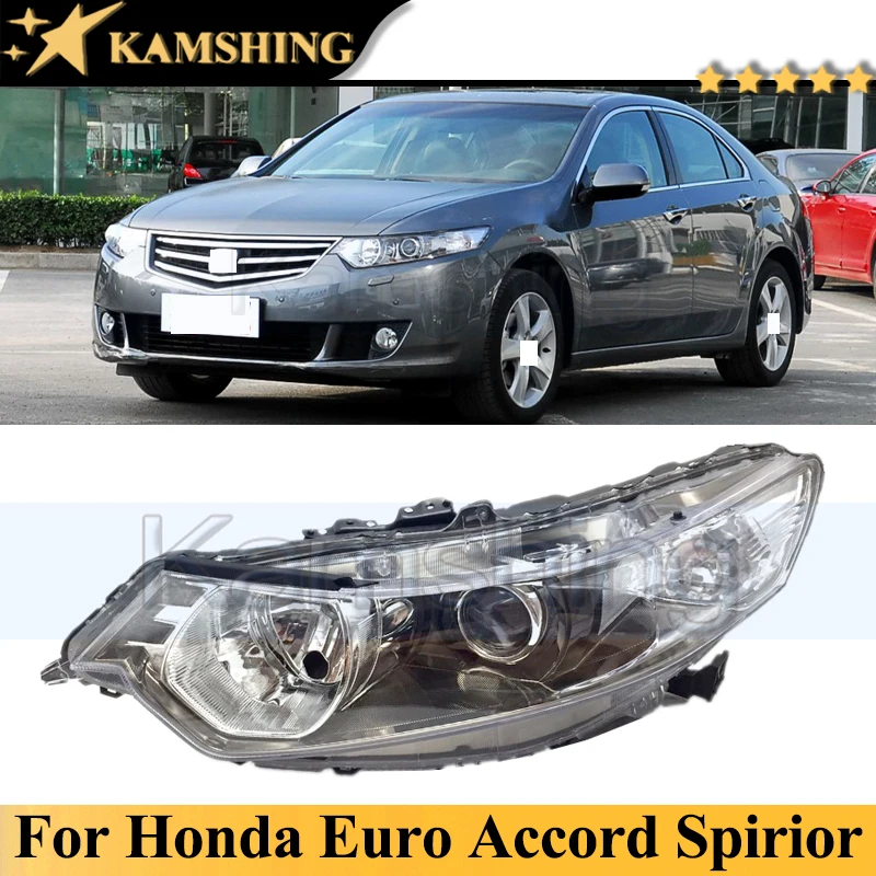 Kamshing White Halogen or Xenon Front Head Light Head Lamp For Honda Euro Accord Spirior 2009-2012 Headlight Headlamp Turn Light
