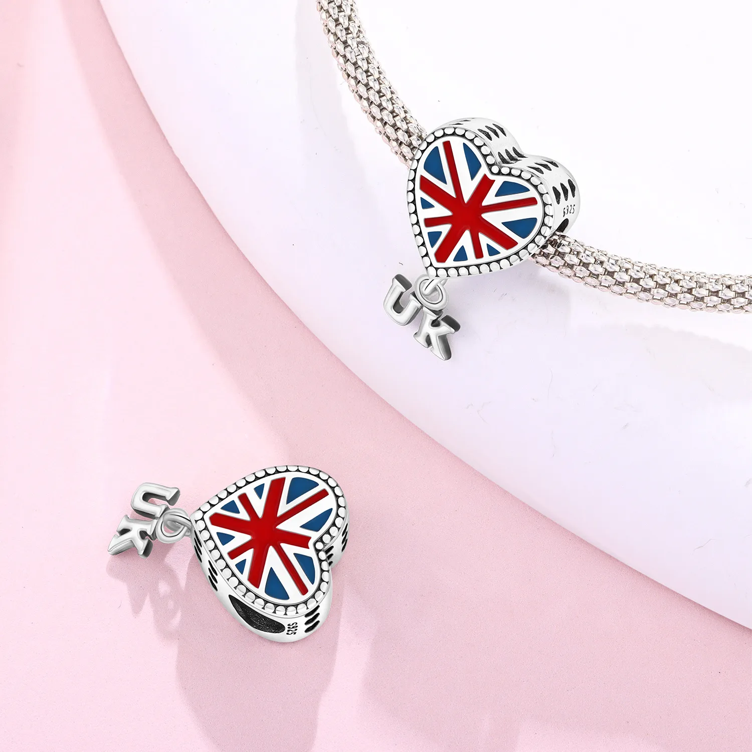 S925 Sterling Silver Charm Statue of Liberty American Flag Pendant DIY Jewelry Making Women Gifts