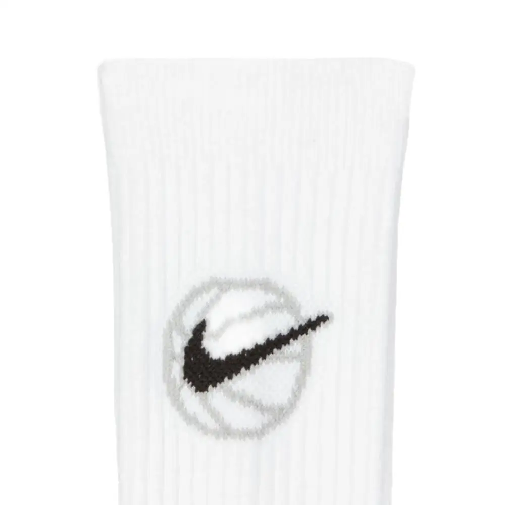 Nike EVERYDAY CREW: Stylish, comfortable, slip-resistant, and durable unisex soft basketball socks (3-pack)  DA2123-100 view 6