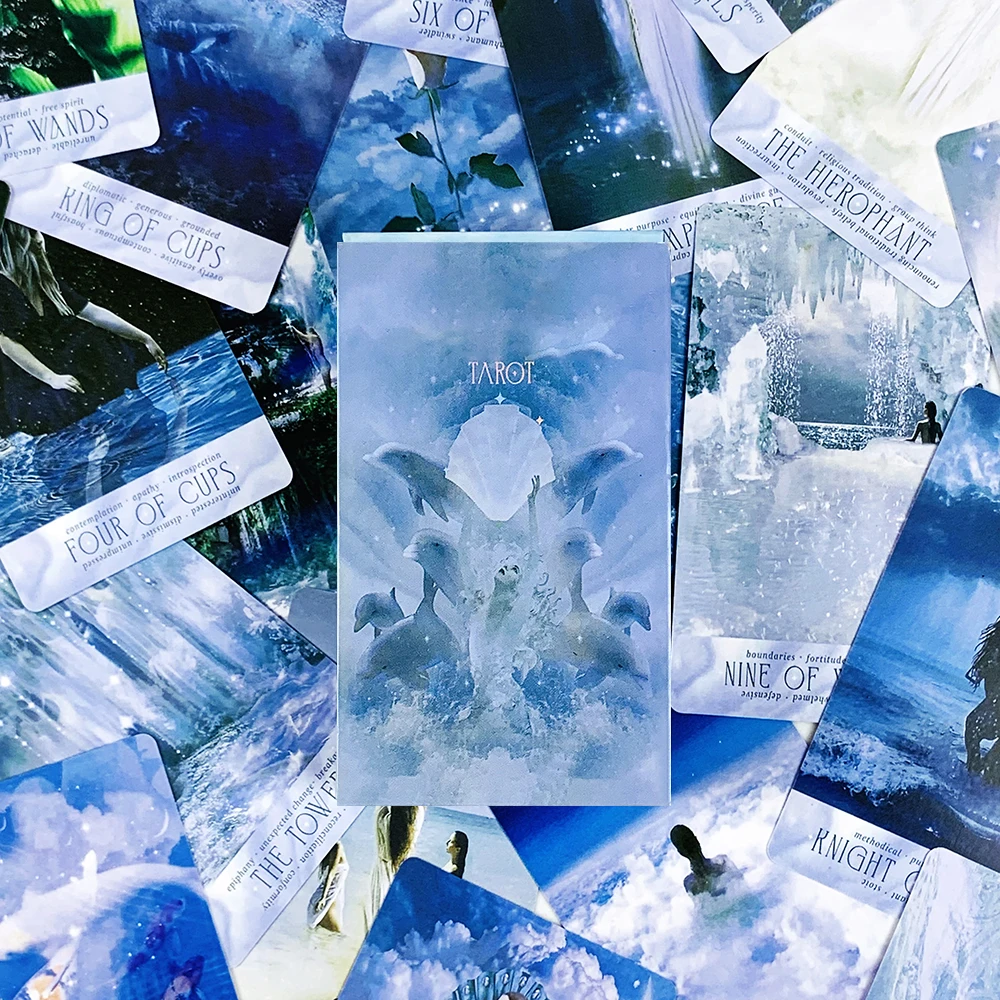 بطاقات التارو الجديدة 78 سطح السفينة الرائعة أوراكل الإنجليزية رؤى العرافة بوراد لعب الألعاب ، لعبة ببطاقات ورقية ترفيهية عائلية #3