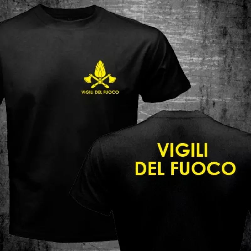 Trend 25 New VIGILI Italian Firefighters Fire Brigade Same Printed Short Sleeve T-Shirt Oversized T Shirt Harajuku