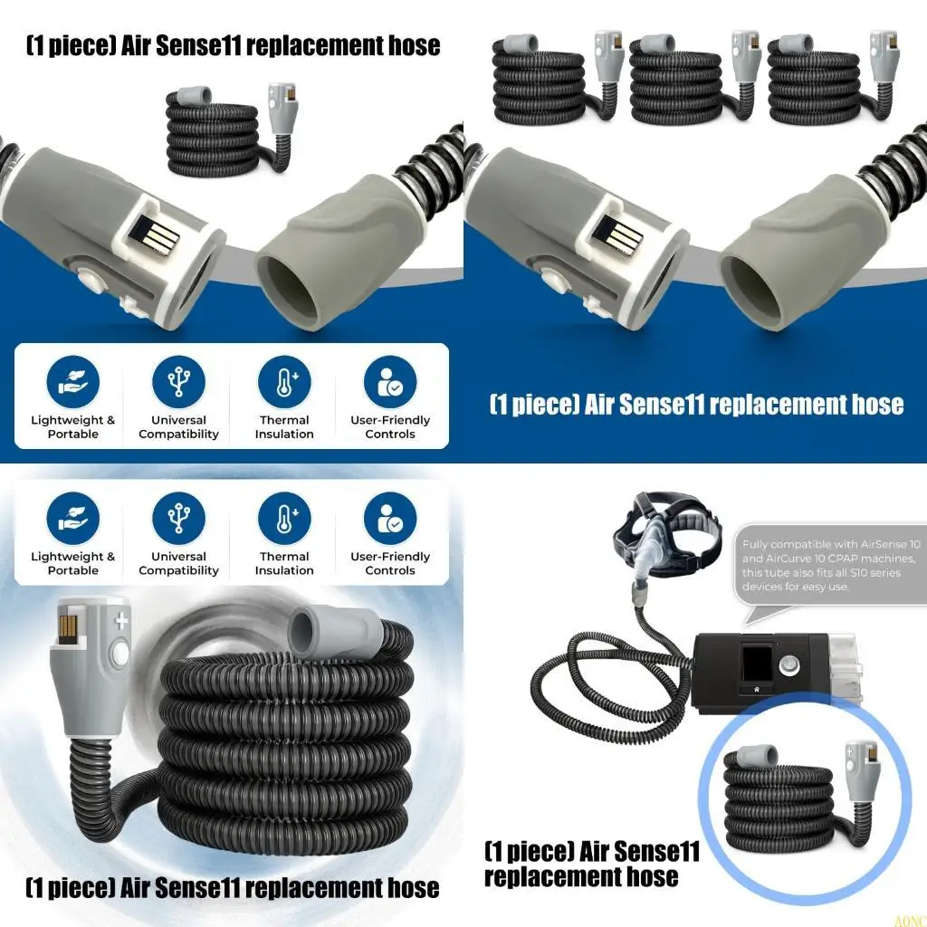

A0NC Lightweight Flexible CPAP Hose For Air 11 Sleep Therapy Reduce Leakage