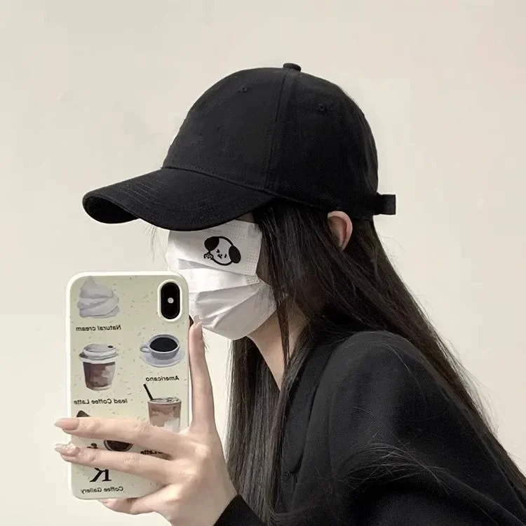 

Baseball cap children widened brim Korean versatile face small new soft top deepened big head circumference cap four seasons