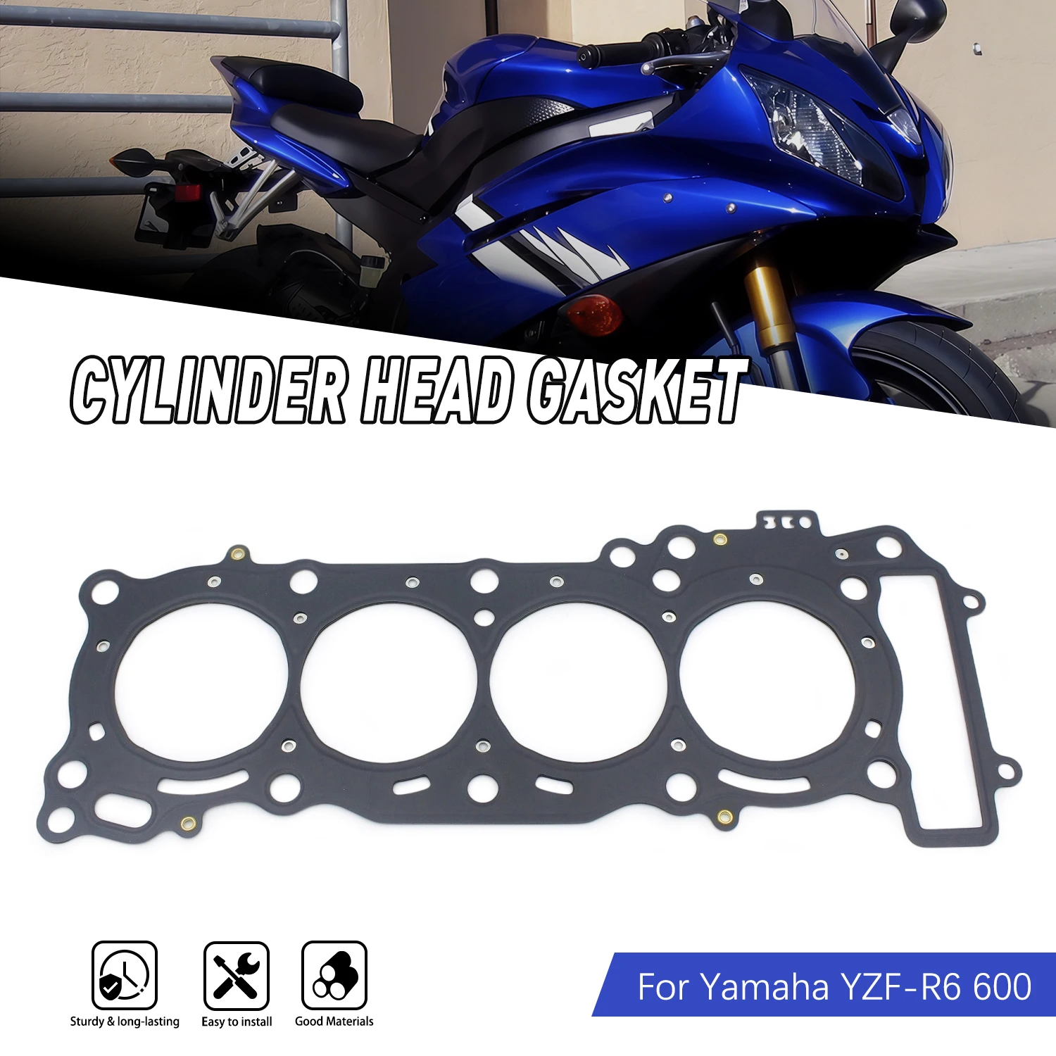 For Yamaha YZF R6 YZF-R6 2006-2019 2C0111810100 High Temperature Resistant Cylinder Head Gasket Motorcycle Engine Seal Gasket