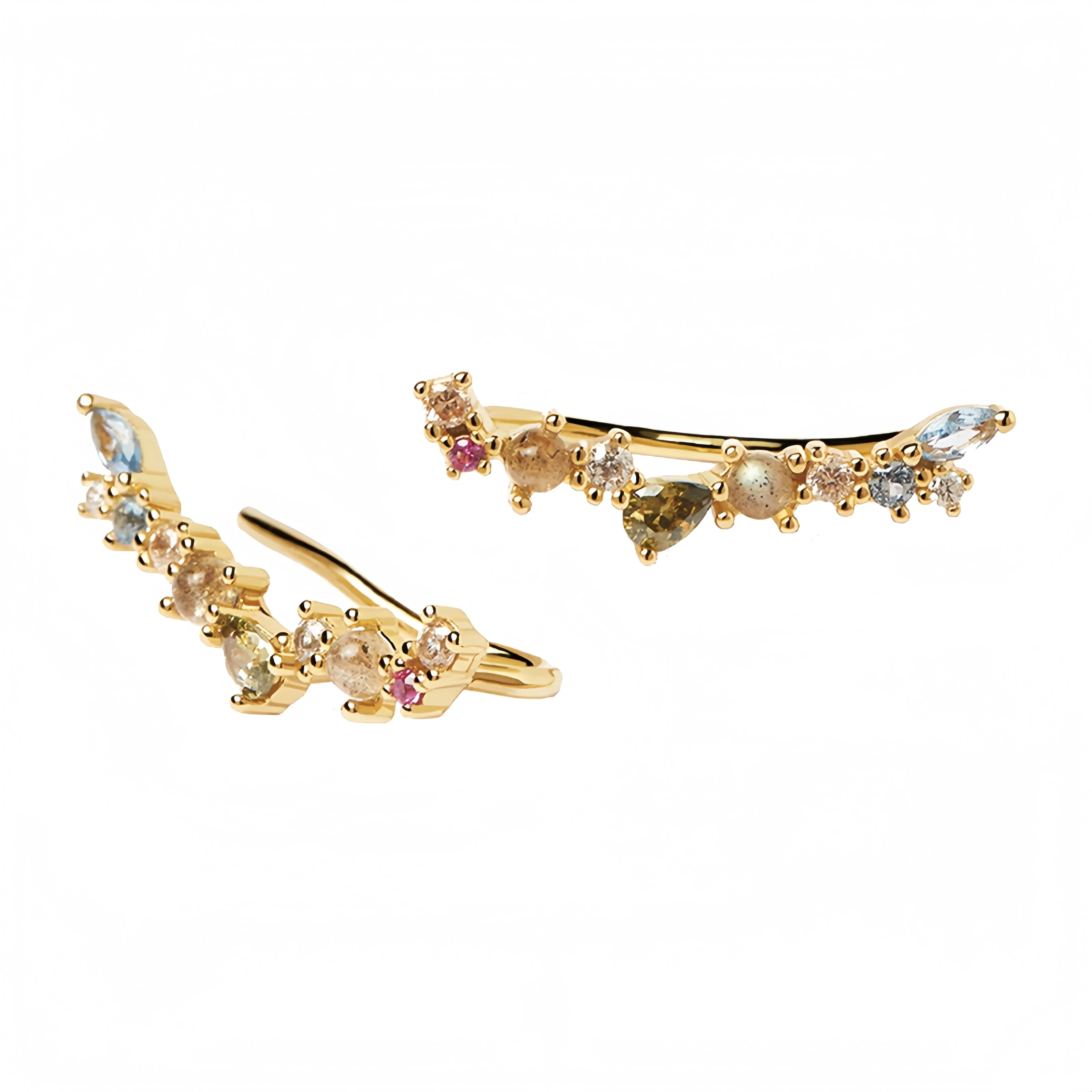 

PD925 Silver Dopamine Retro Color Treasure Gold Earrings Original sterling silver New IN Luxury Designer Fashion Earring Sets