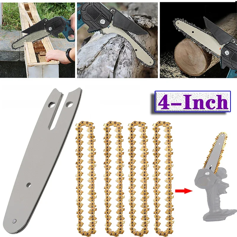 1/2/4pcs 4/6 Inch Chain Saw Guide Bar Set 0.043