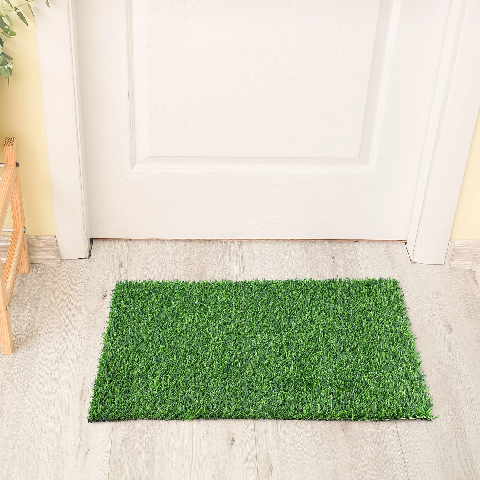 

Non- Mat Artificial Turf Outdoor Rug Grass Black for Outdoors Rugs Fake Welcome Doormat Indoor