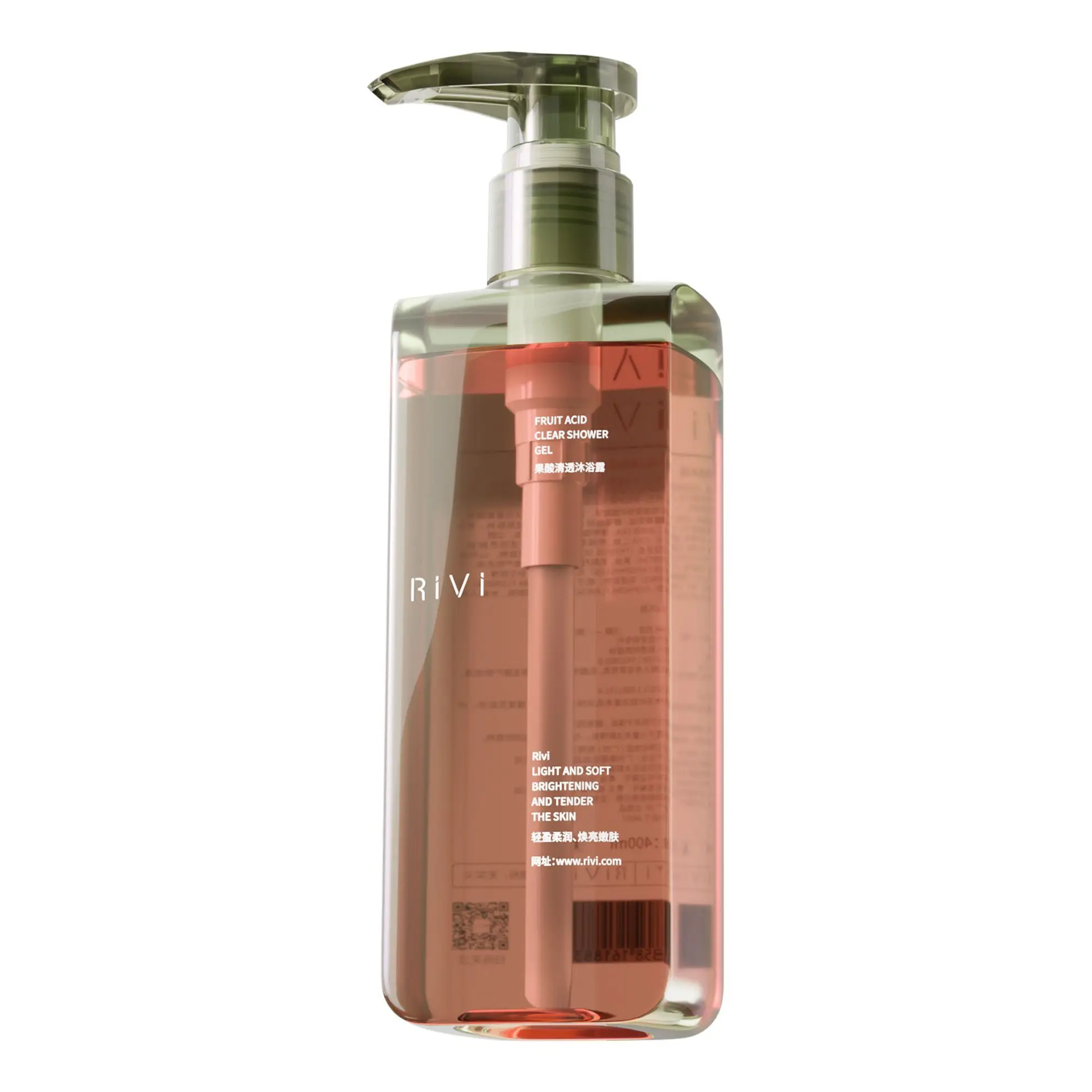 RiVi AHA Body Wash Oil Control Gently Exfoliate Soothe Dry Discomfort Clarify Pores Back Body Breakouts Smooth Refreshing