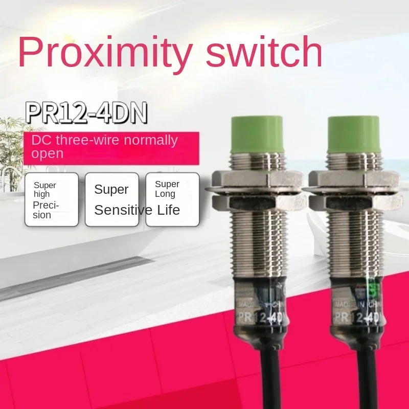 Proximity switch PR12-4DN Three-wire NPN normally open 24V inductive sensor brand new spot