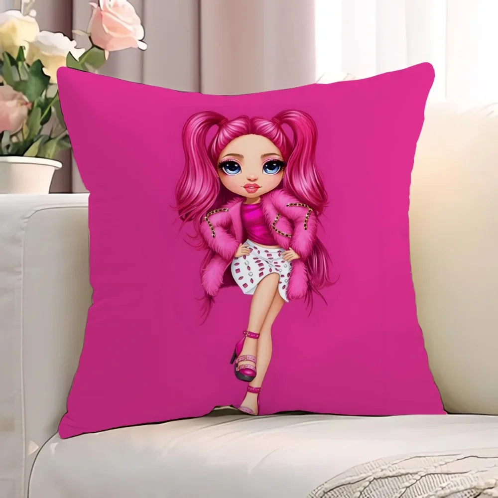 Decorative Pillows for Sofa R-rainbow High Cushion Cover Pillowcase 40*40 Pillow Hugs Lounge Chairs Short Plush Cushions Covers