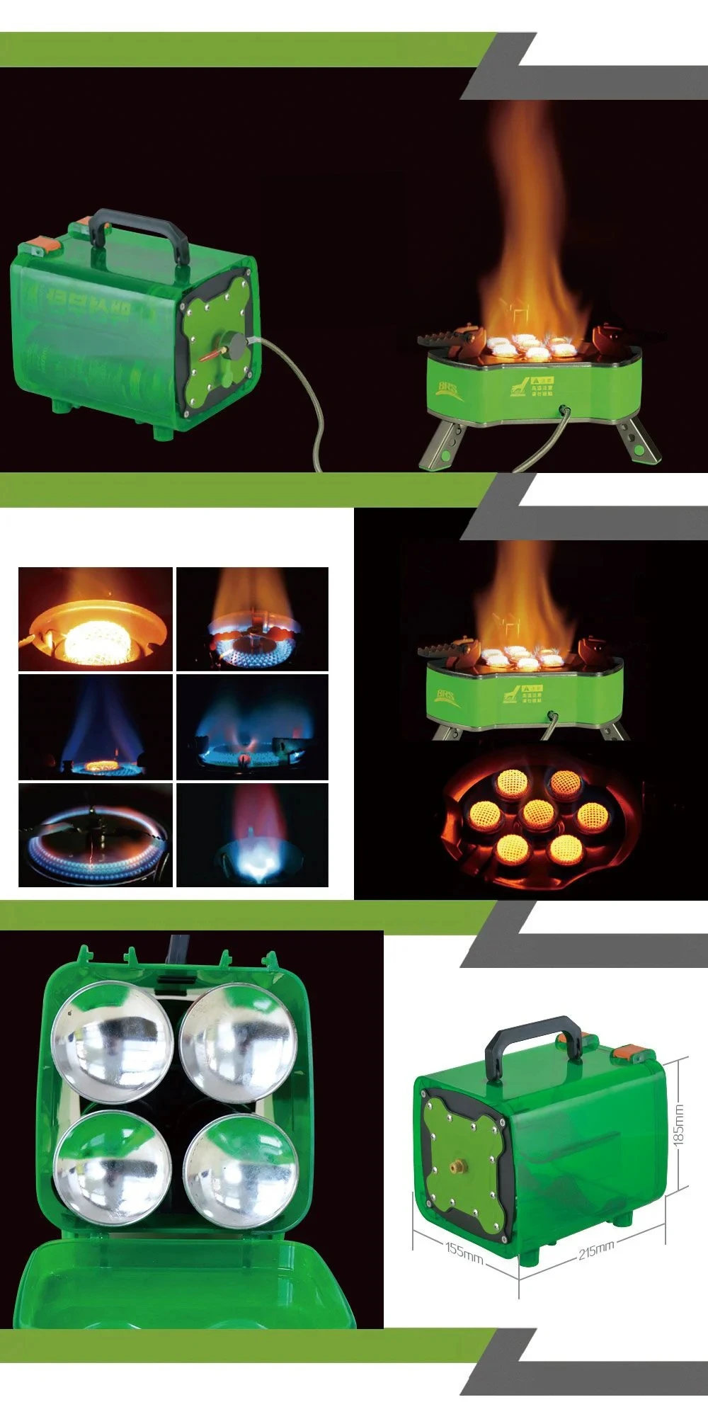 BRS Outdoor Reise-Camping-Picknick Energie-Speicher 4-in-1-Ausgang Gaspropan-Tank Zentraleinheit Behälter Flaschenkoffer BRS-Q5 – Detail 10