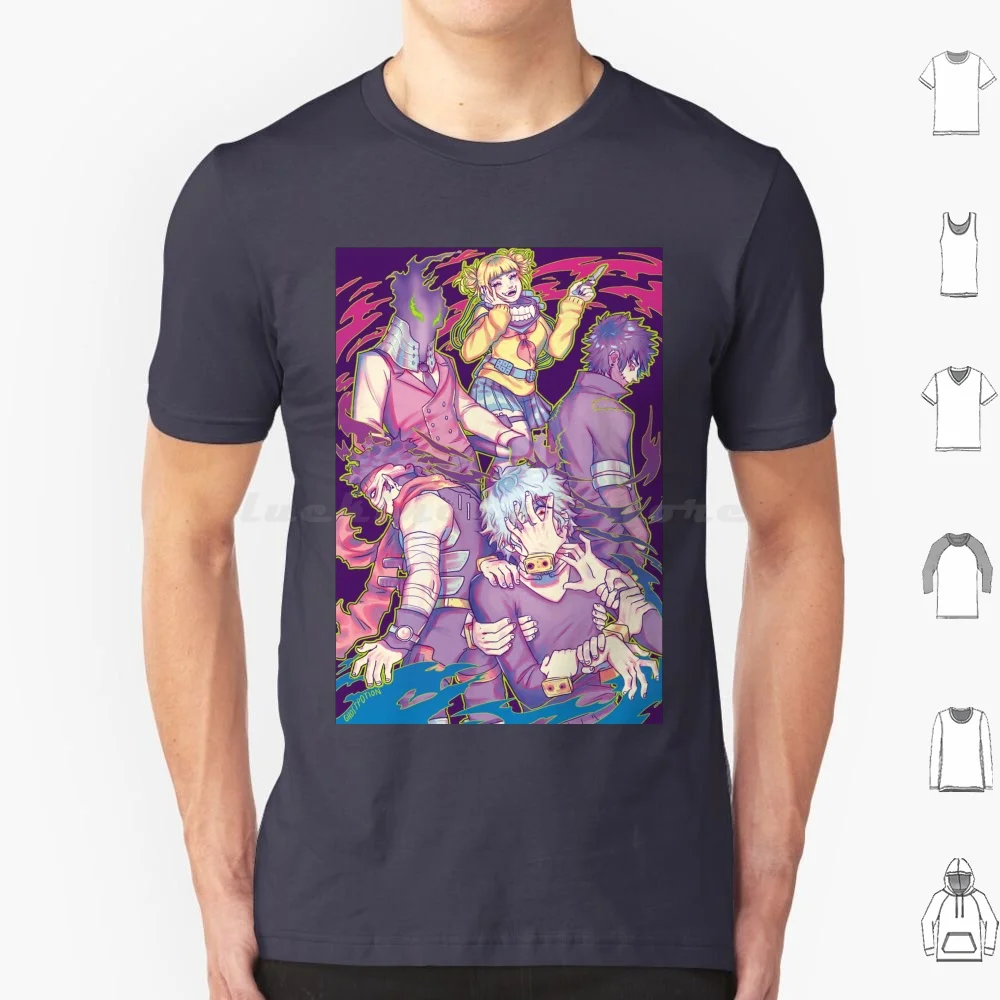 Camiseta Bnha League Of Villians, camiseta fresca de algodón 6xl, Boku No Hero Academia Mha Bnha Shigaraki Tomura League Of Villains Stain