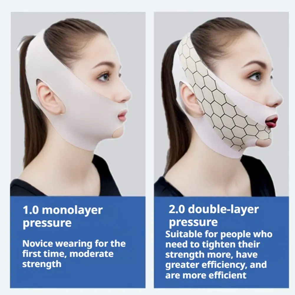 Reusable V Line Mask Facial Slimming Strap Double Chin Reducer Chin Up Mask Face Lifting Belt V Shaped Slimming Face Mask