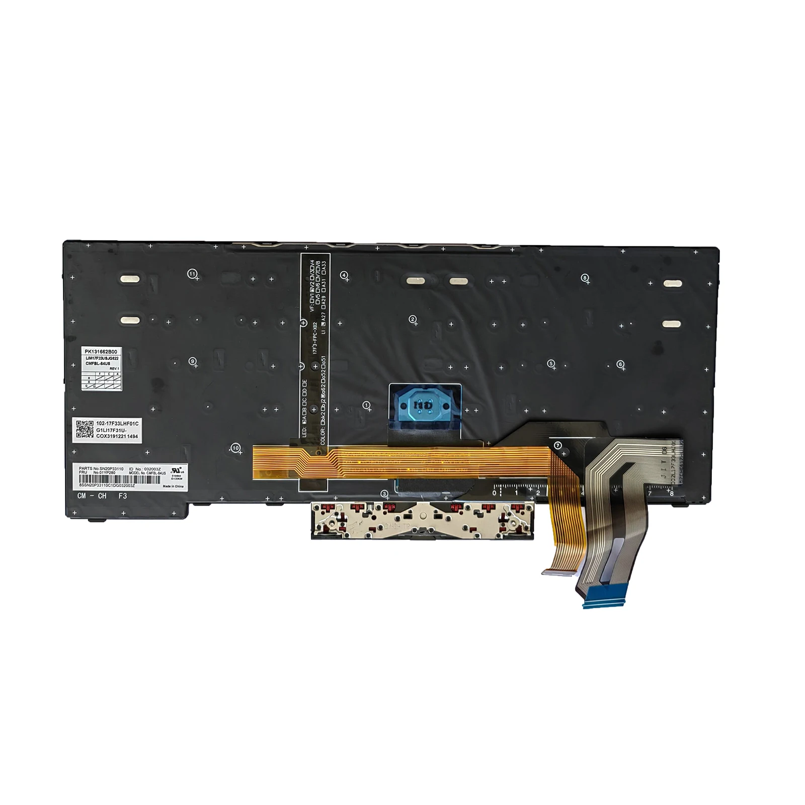 Imagem -02 - Teclado de Laptop us ru para Lenovo Thinkpad E480 E485 E490 T480s T490 T495 L380 L390 L480 L490 P43s
