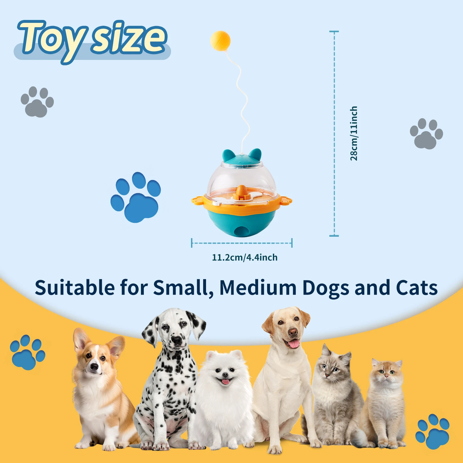 Cat Leaks Food Tumbler Toy, Pet Leaks Food Ball To Increase Fun And Relieve Boredom For Eating, Interactive Rocking Tumbler Toy