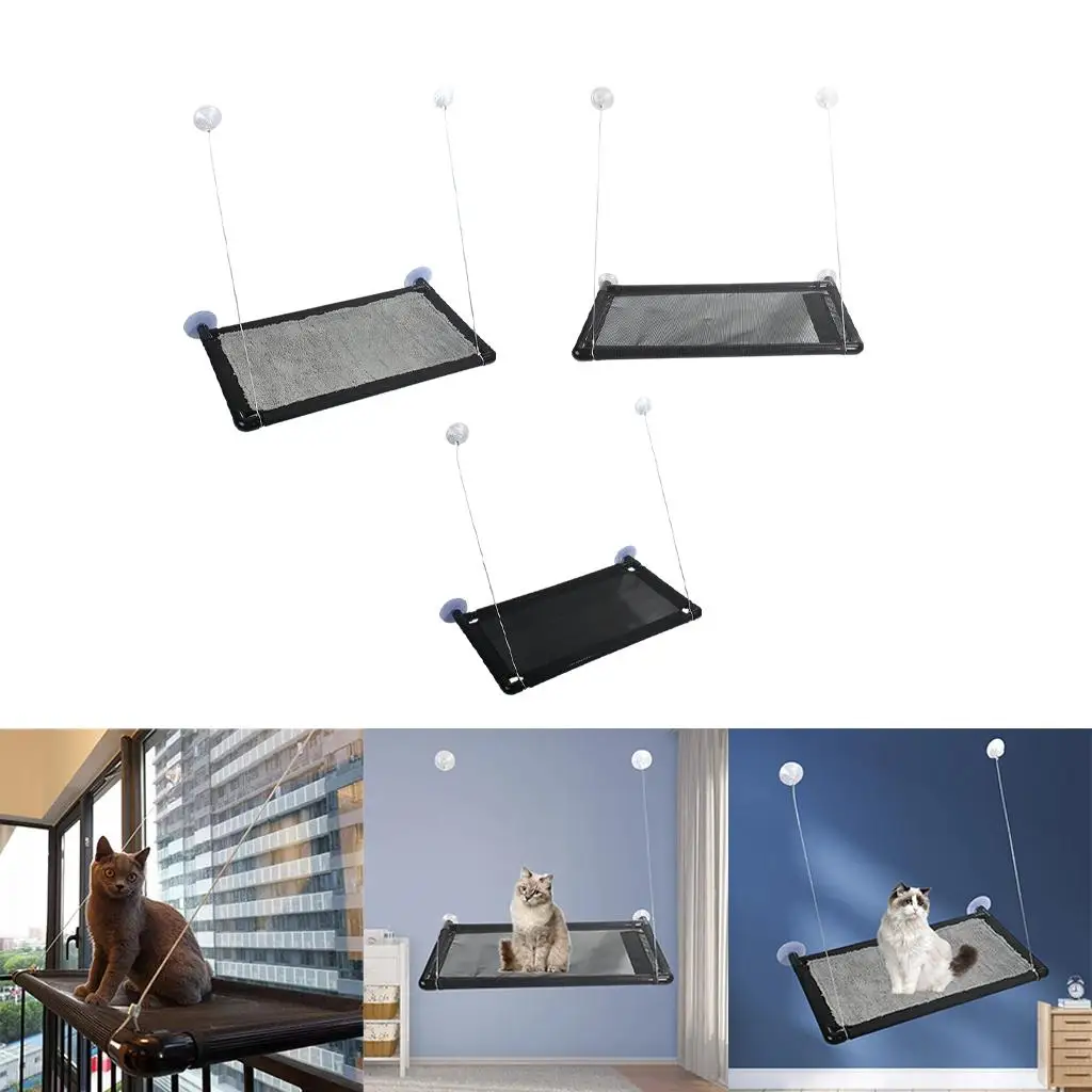 Heavy Duty Cat Hammock Hanging Stable Window Perch Indoor Outdoor Wall Suction