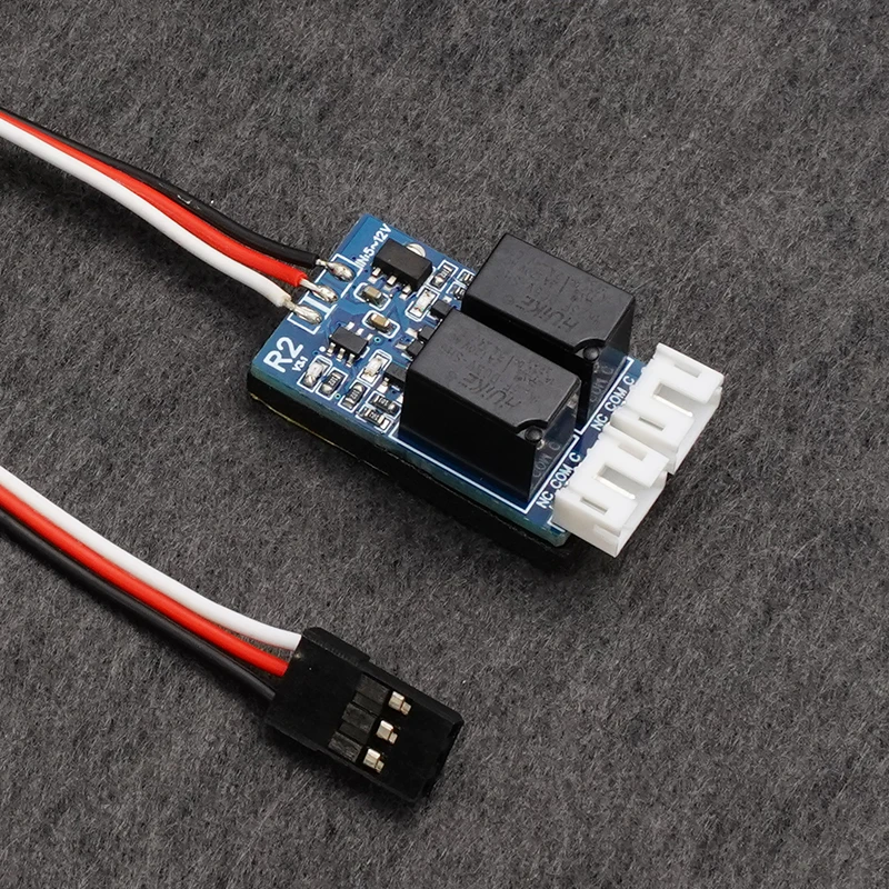 Two-Way Electronic Switch 6-12V 2A Relay Module Support 1-Channel Servo Signal Input for RC Models/Camera Shutter Control