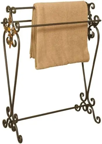 

Welcome Oil Rubbed Bronze Metal Quilt Rack Clothes shelf Bra hanger Pan organizer rack Baby rack Perchas para ropa Bra Cabides