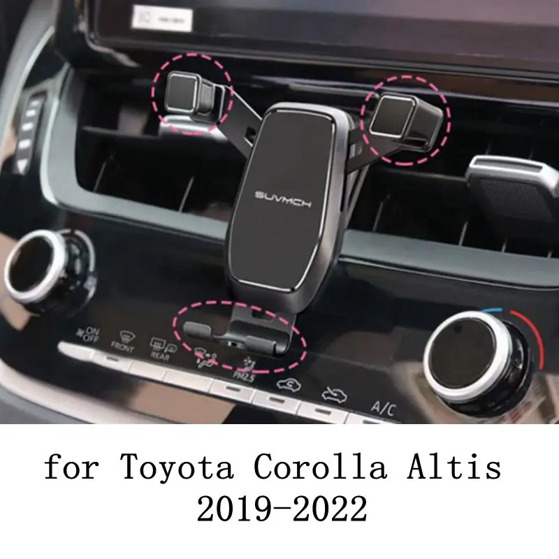 Car Phone Holder Air Vent Mount Clip Clamp Mobile Phone Holder for Toyota Corolla Altis Accessories 2019 2020 2021 2022