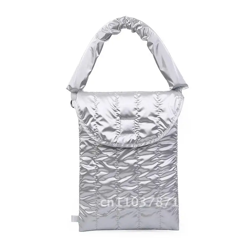

Japanese Korean Style Quilting Embroidered Shockproof Computer Bag Unisex 11-15 Inch iPad Protective Cover Handbag Polyester